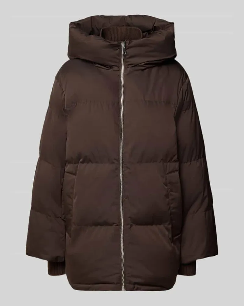 OPUS Pufferjacke mit Kapuze Modell 'Hilena Dunkelbraun