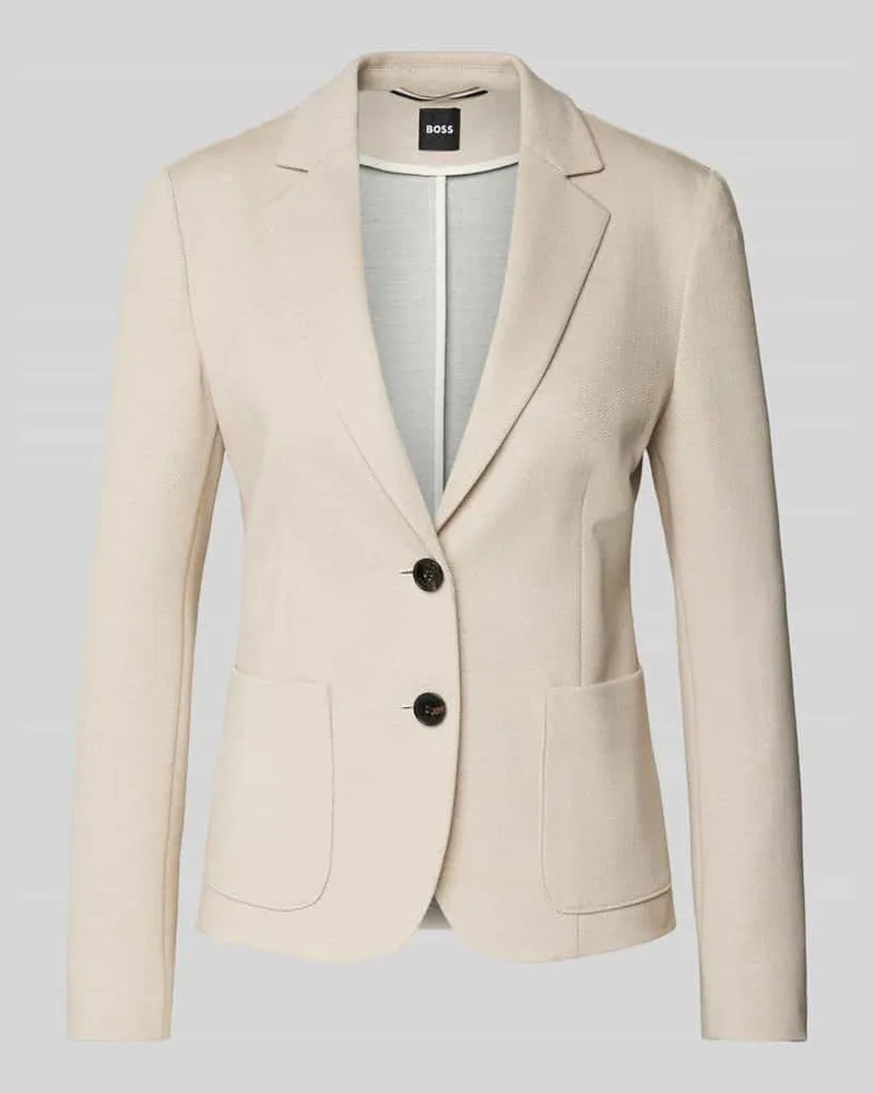 HUGO BOSS Blazer mit Reverskragen Modell 'Jonalahra Beige