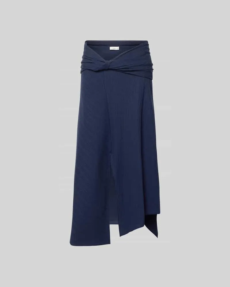 Victoria Beckham Midirock im asymmetrischen Design Dunkelblau