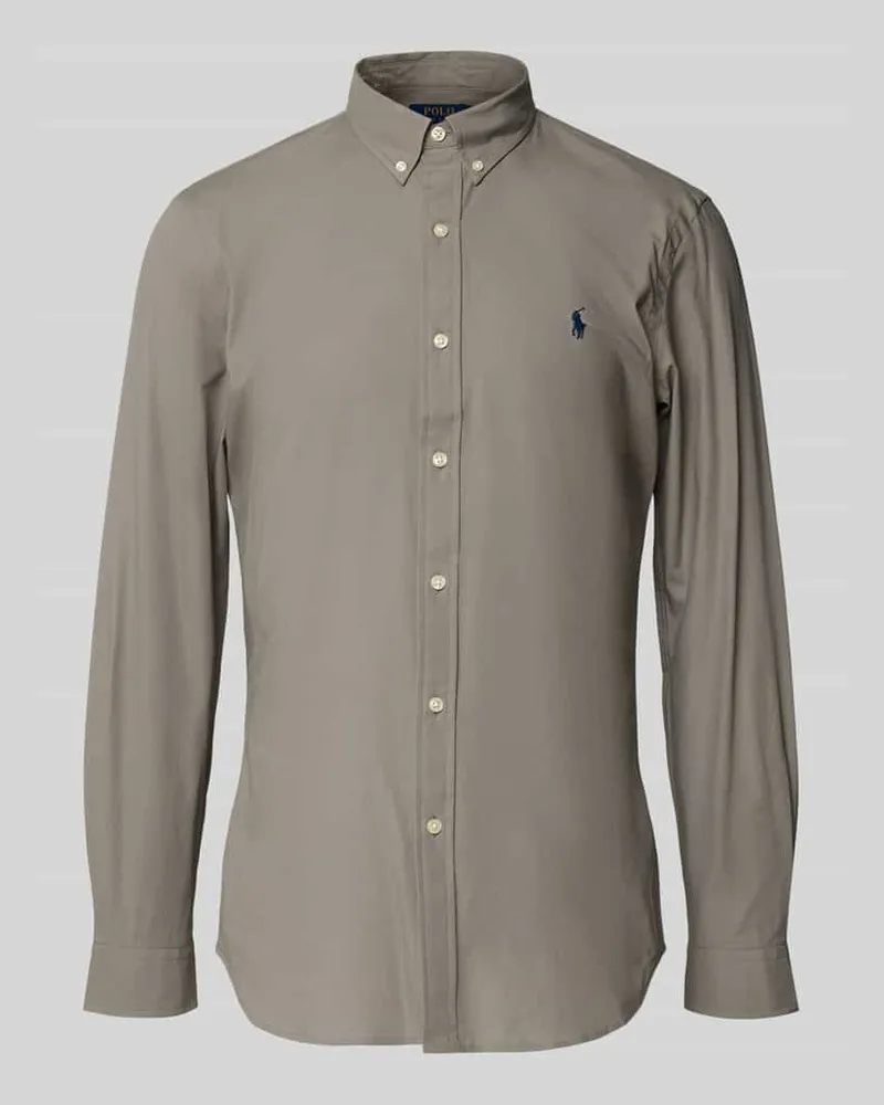 Ralph Lauren Freizeithemd mit Label-Stitching Anthrazit