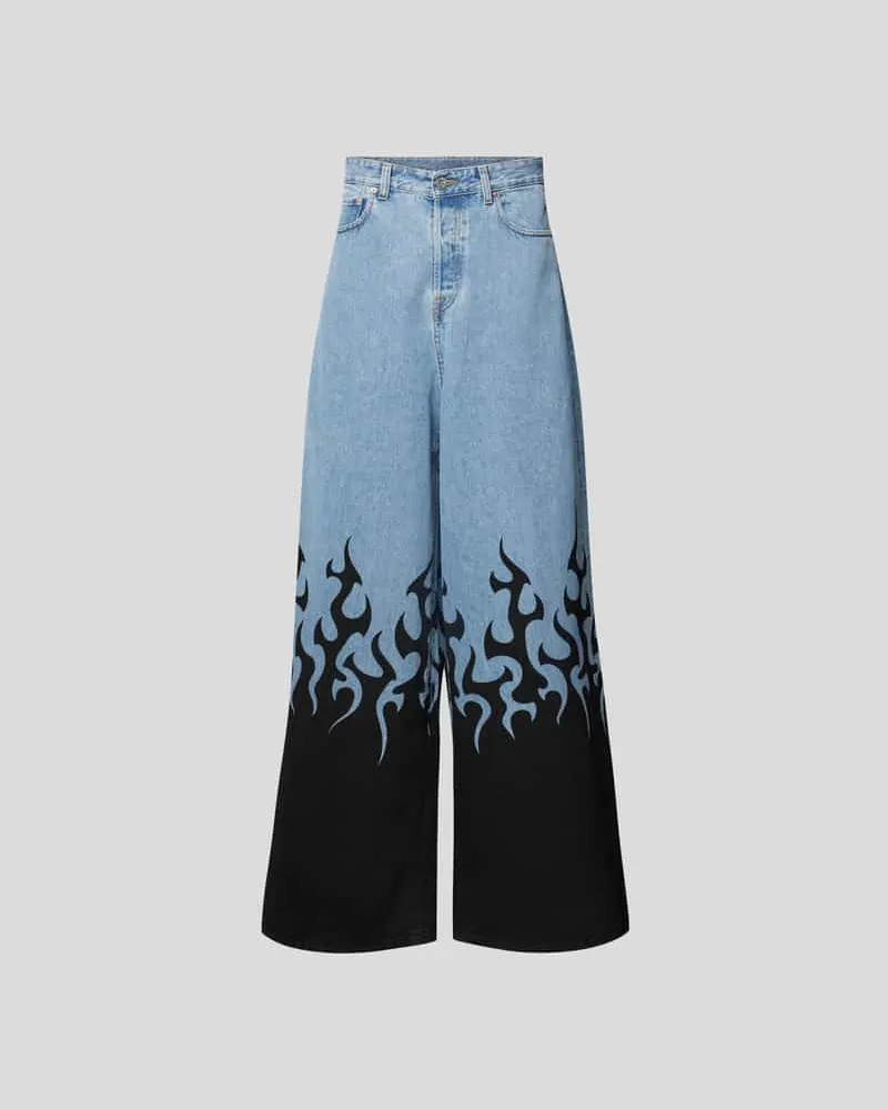 VETEMENTS Jeans mit Motiv-Print Jeansblau