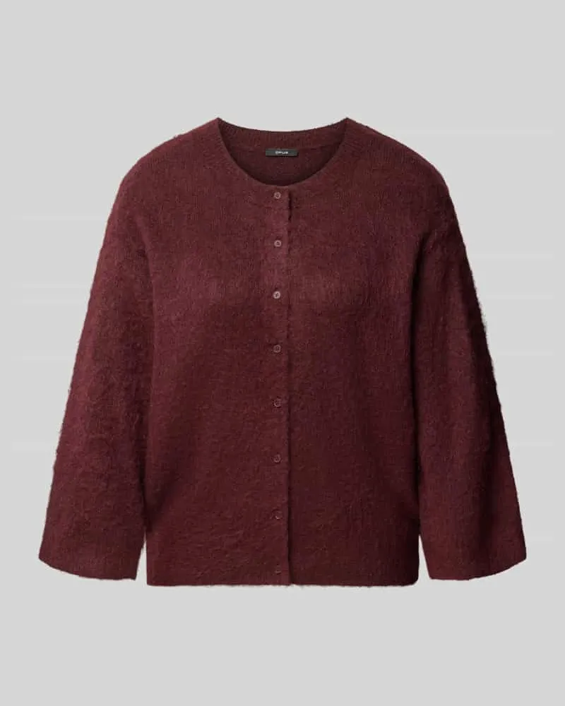 OPUS Strickjacke aus Woll-Mohair-Mix Modell 'Disille Bordeaux