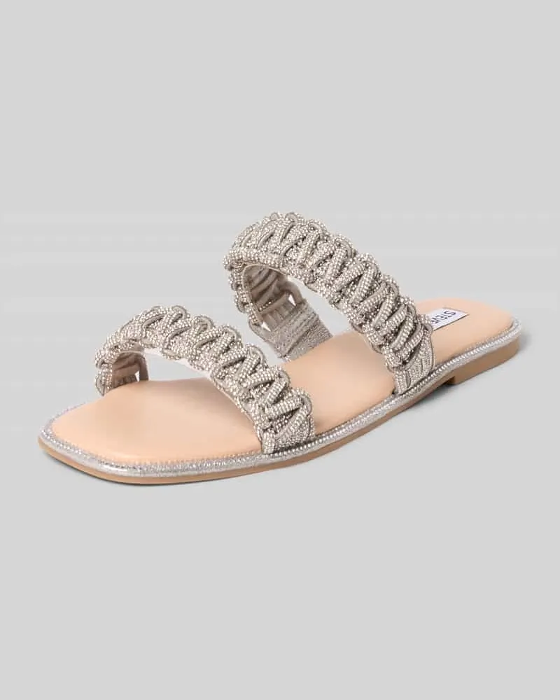 Steve Madden Slides mit Strasssteinbesatz Modell 'Nyssa Silber