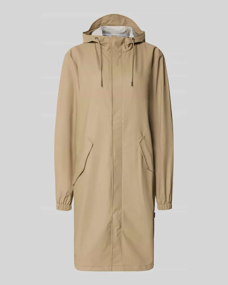 RAINS Regular Fit Parker mit Kapuze Modell 'Fishtail Beige