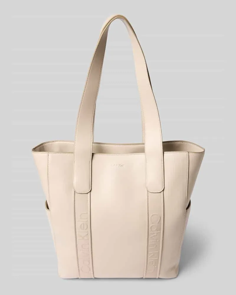 Calvin Klein Handtasche mit Label-Details Modell 'WEBBING Beige
