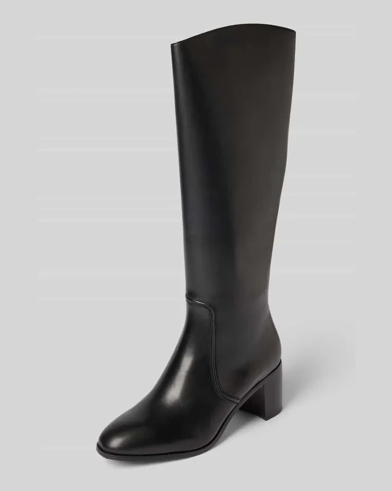Ralph Lauren Lederstiefel mit Reißverschluss Modell 'CHARLY Black