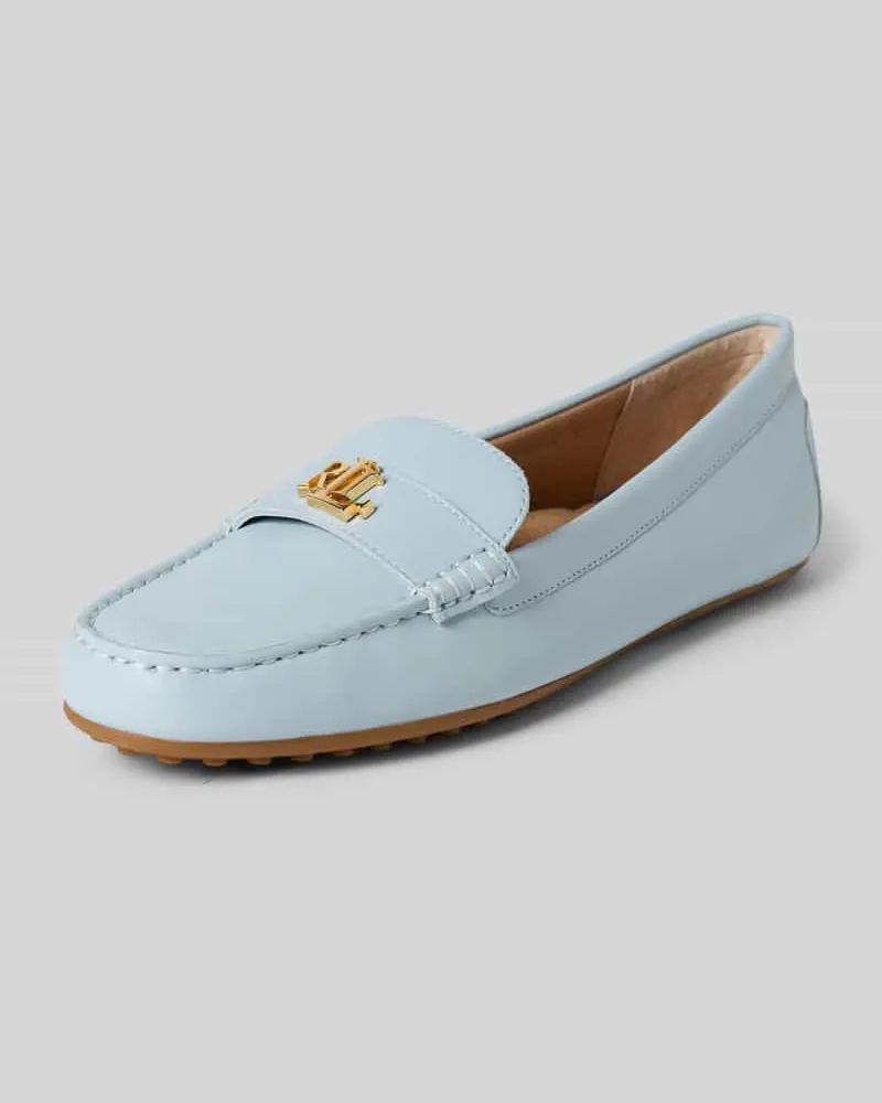Ralph Lauren Loafer aus echtem Rindsleder Modell 'BARNSBURY Hellblau