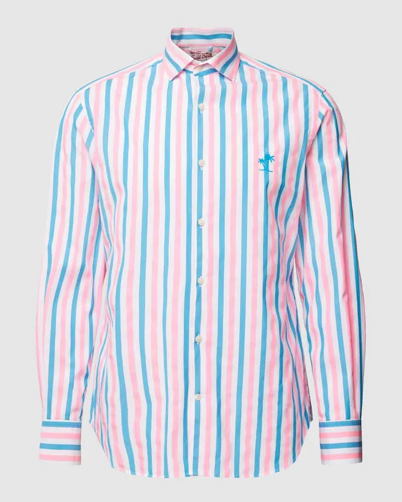MC2 Saint Barth Regular Fit Freizeithemd mit Streifenmuster Modell 'PAMPLONA Blau