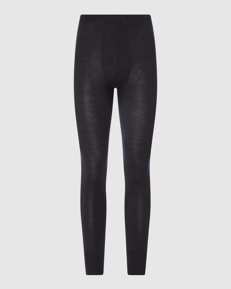Hanro Long Johns aus Merinowoll-Seide-Mix Anthrazit