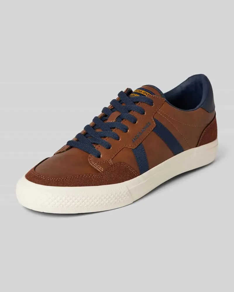 Jack & Jones Sneaker mit Label-Print Cognac