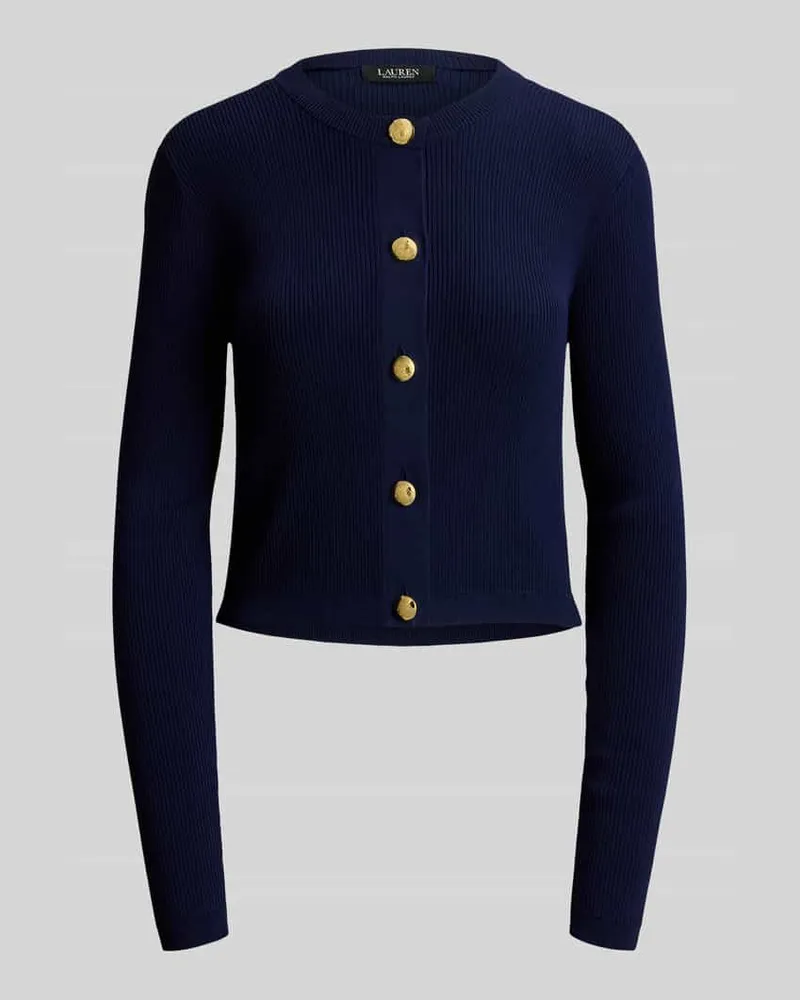 Ralph Lauren Slim Fit Strickjacke mit Knopf Details Marine