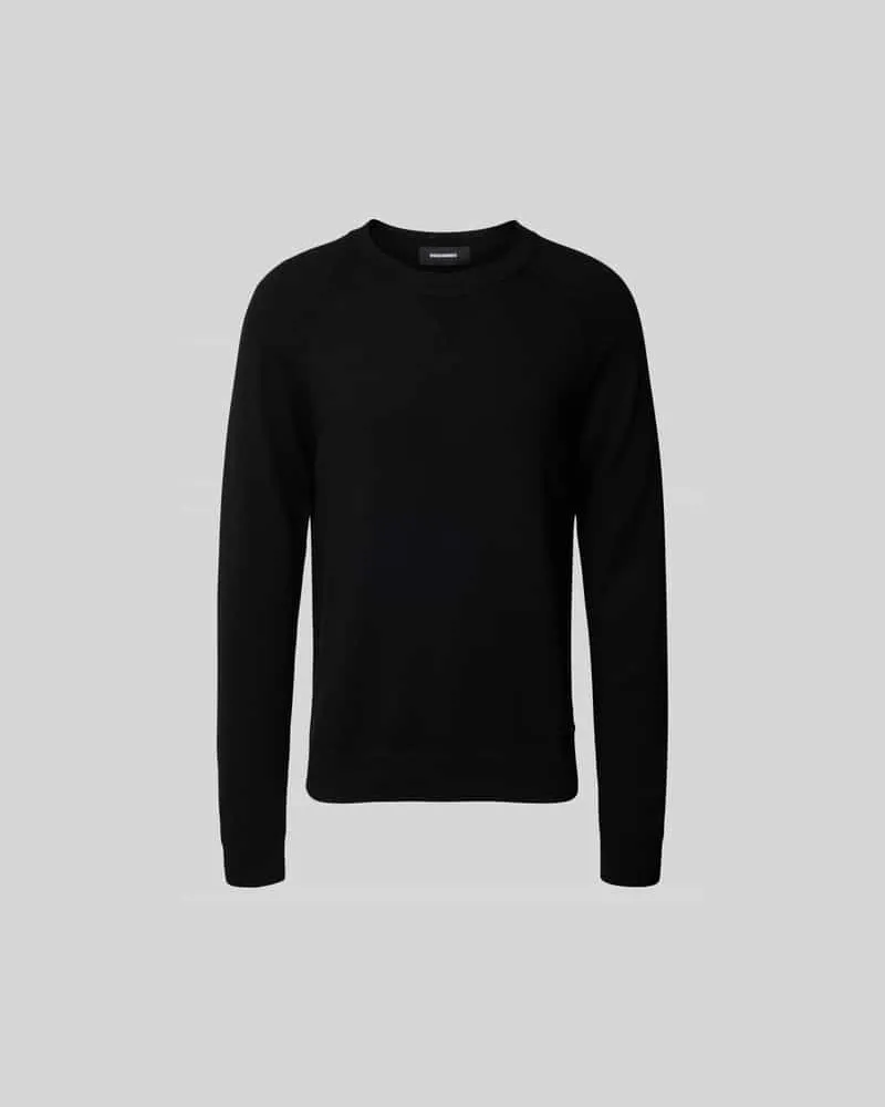 Dsquared2 Pullover mit gerippten Abschlüssen Black
