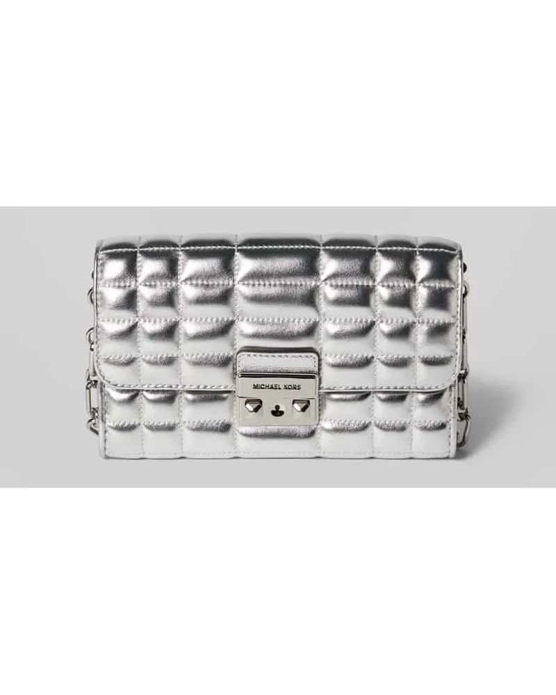 Michael Kors Handtasche mit Klickverschluss im Metallic-Look Silber
