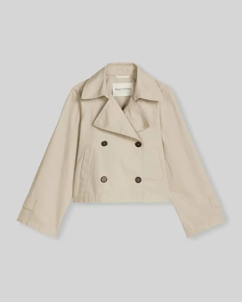 Marc O'Polo Relaxed Fit Trenchjacke aus Baumwolle Beige