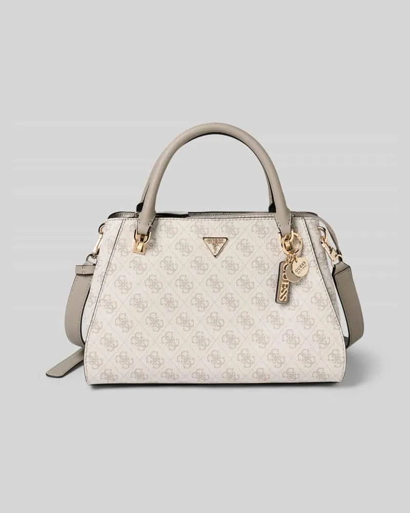 Guess Satchel Bag mit Label-Detail Modell 'NOELLE Taupe