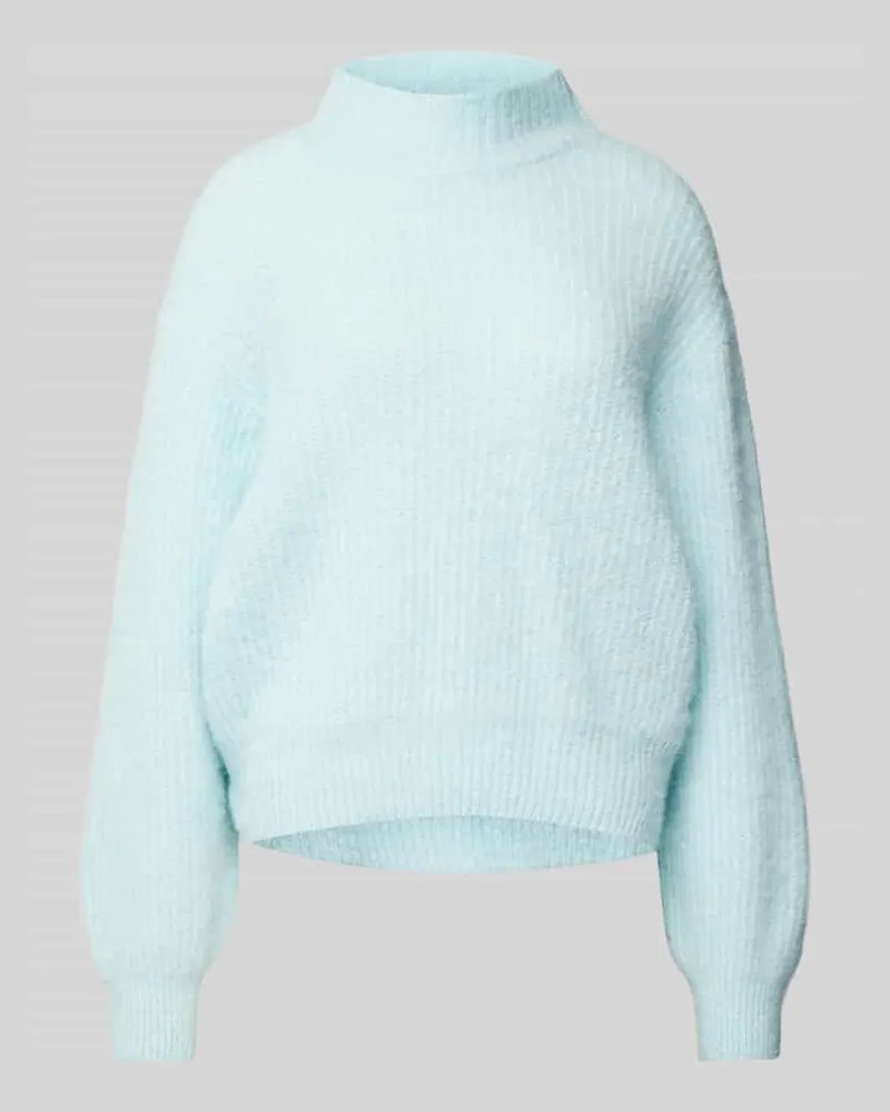 American Vintage Oversized Strickpullover mit Leinen-Anteil Modell 'EAST Eisblau