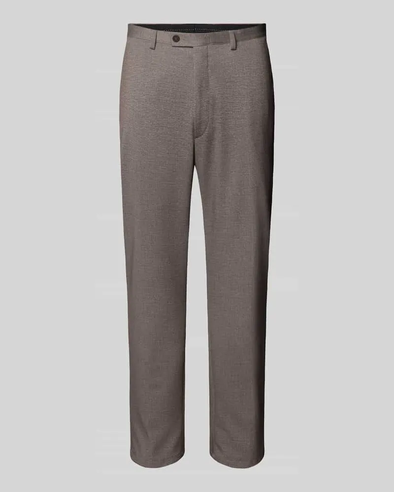 Digel Slim Fit Anzughose mit Gesäßtaschen Modell 'Ano Hellbraun