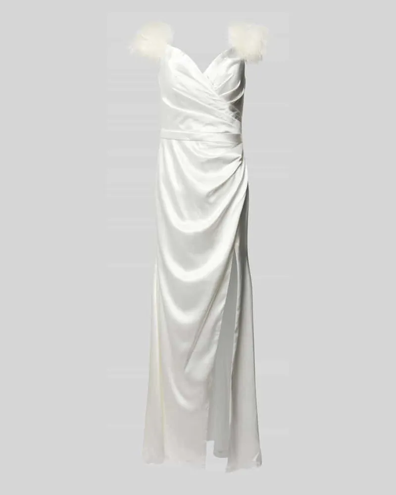 LUXUAR Brautkleid in Wickel-Optik Offwhite