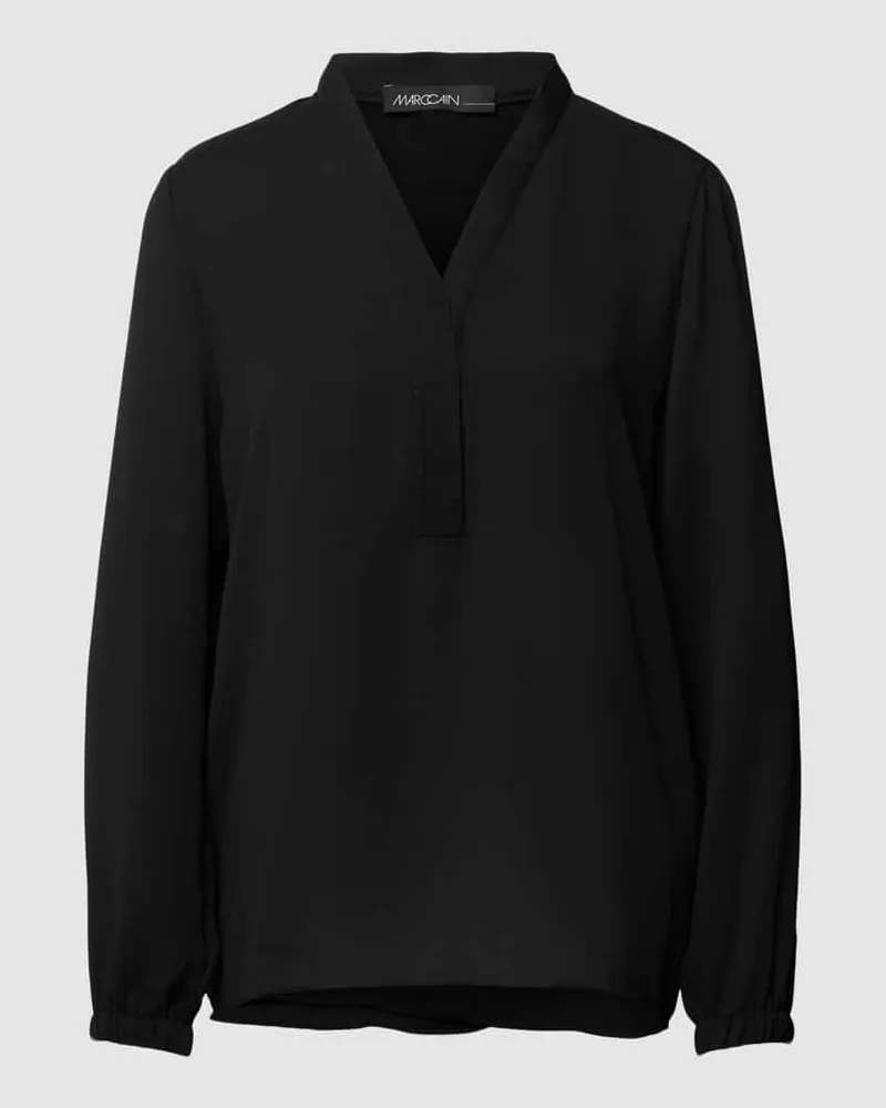 Marc Cain Bluse mit V-Ausschnitt Black