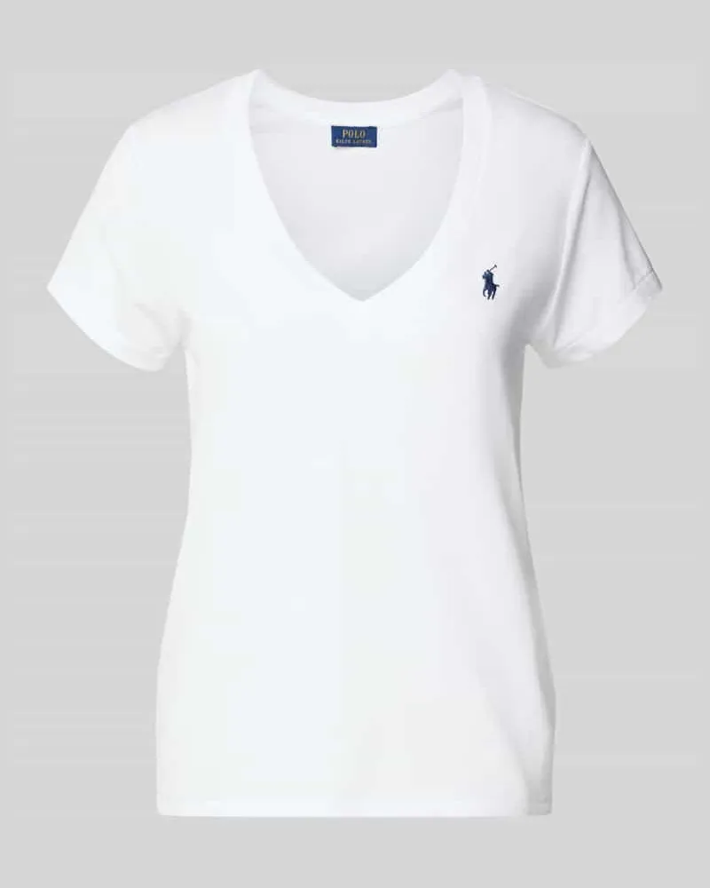 Ralph Lauren T-Shirt mit Label-Stitching Weiss