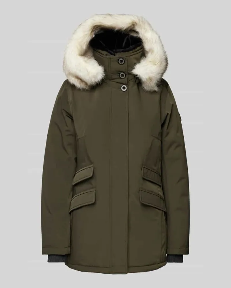 Wellensteyn Funktionsjacke mit Kunstfellbesatz Modell 'ENTERPRISE Oliv