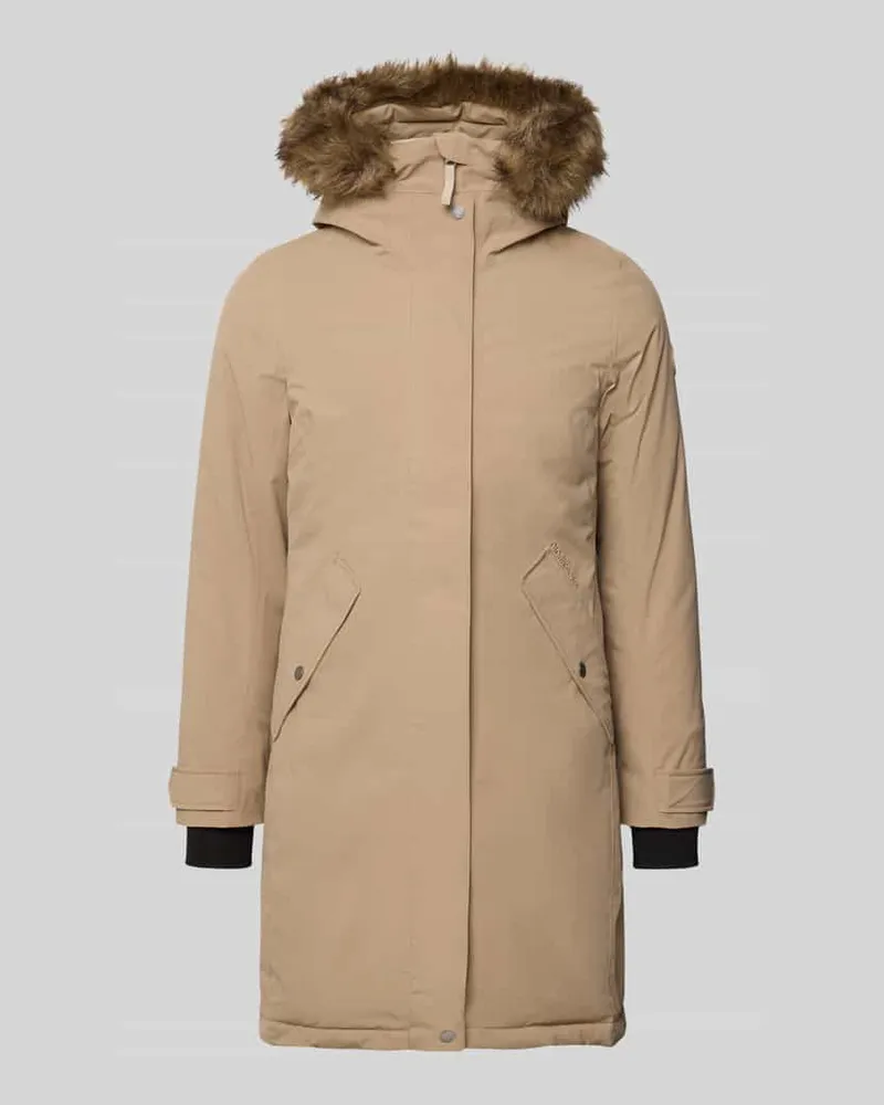 Didriksons 1913 Regular Fit Parka mit Kunstfellbesatz Modell 'ERNA Beige