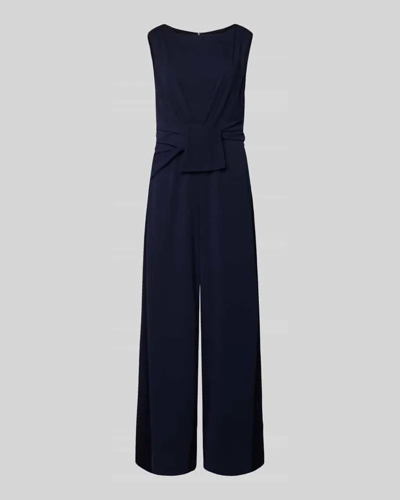 Vera Mont Jumpsuit mit U-Boot-Ausschnitt Dunkelblau