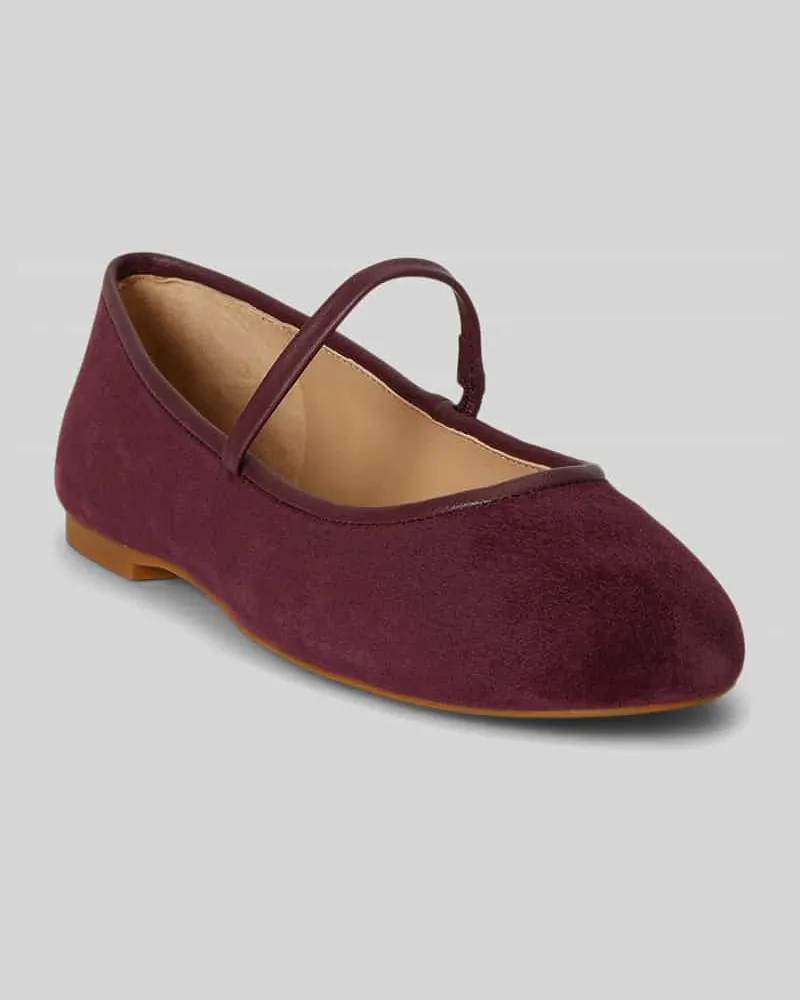Ralph Lauren Ballerina aus echtem Rindsleder Modell 'MARY JANE Bordeaux