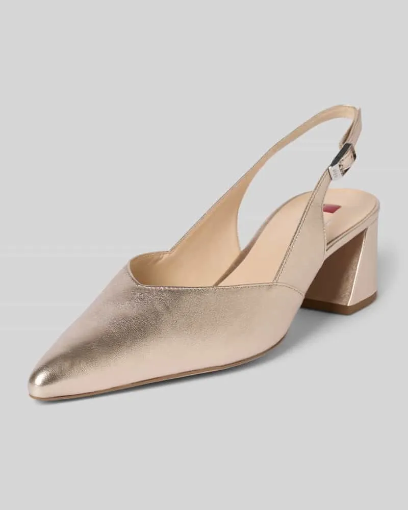 Högl Pumps aus echtem Leder mit offener Ferse Rose