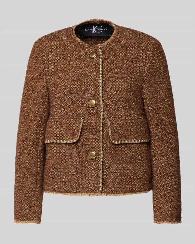 Luisa Cerano Blazer mit Seiden-Anteil Cognac