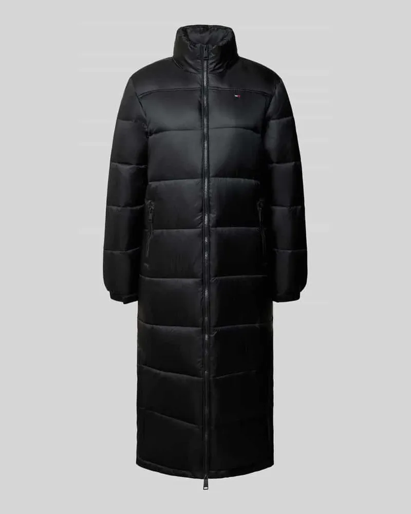 Tommy Hilfiger Regular Fit Steppmantel mit verdeckter Kapuze Black