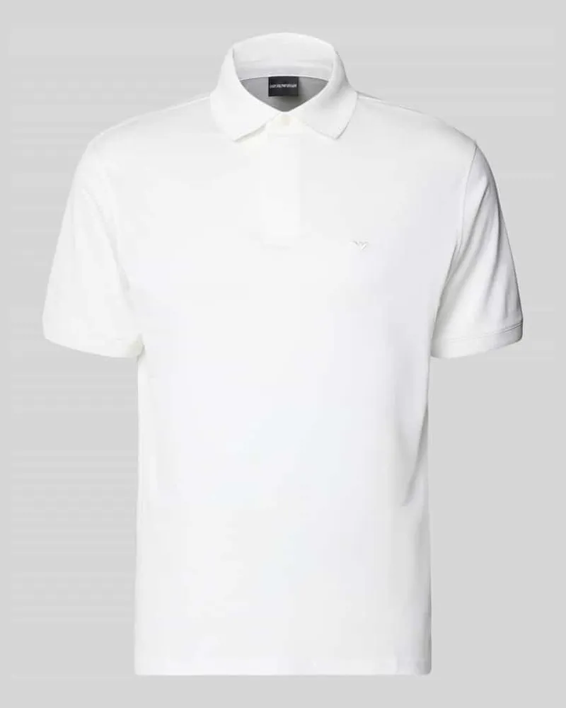 Emporio Armani Poloshirt mit kurzer Knopfleiste Offwhite