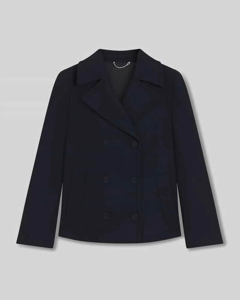 HUGO BOSS Regular Fit Jacke aus Woll-Mix Marine
