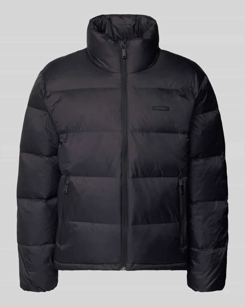 Calvin Klein Steppjacke mit Stehkragen Black