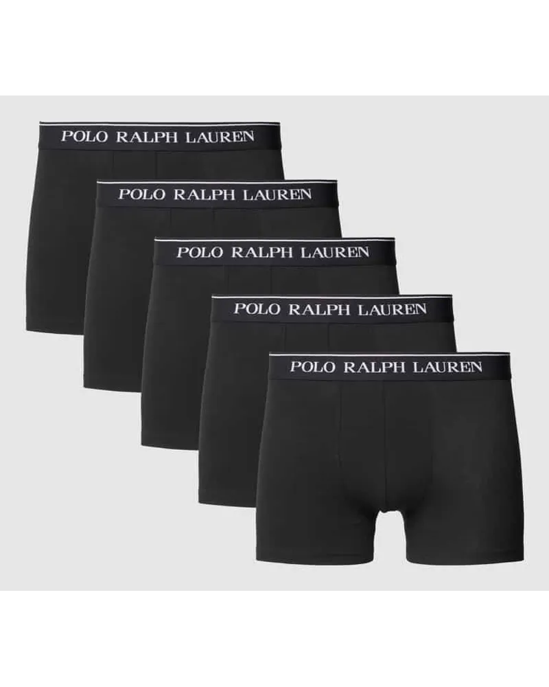 Ralph Lauren Trunks mit elastischem Logo-Bund im 5er-Pack Black