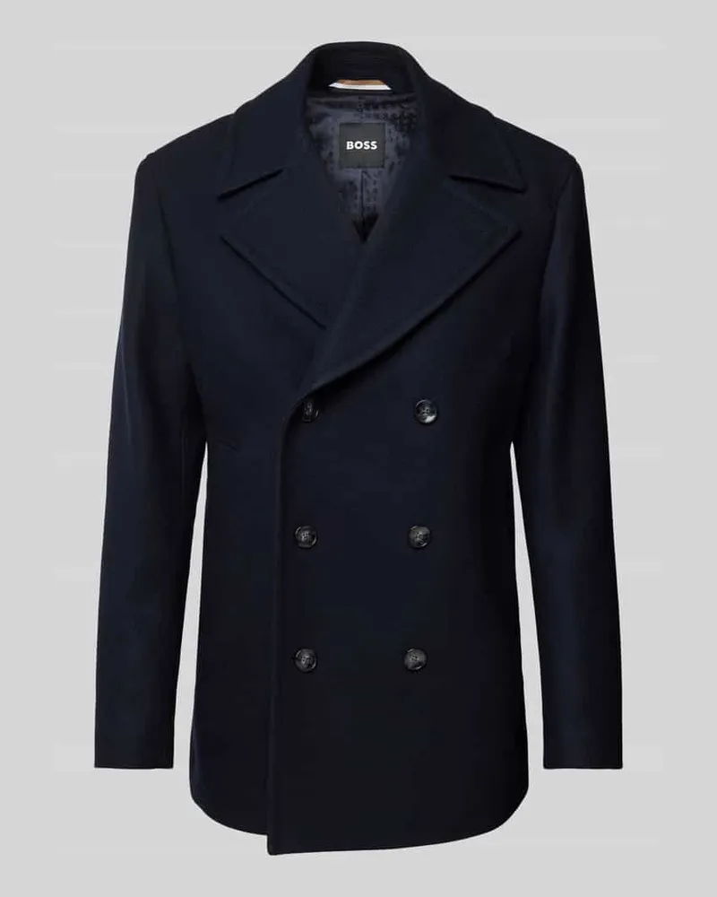 HUGO BOSS Mantel mit Reverskragen Modell 'Clay Marine