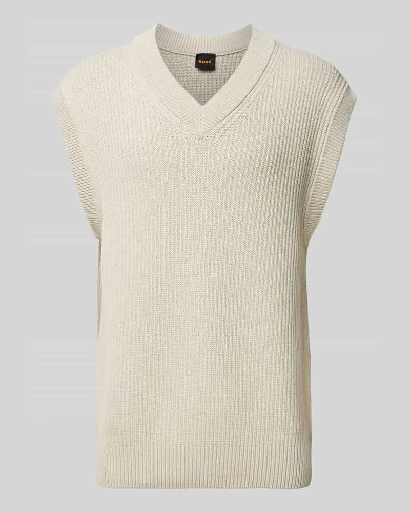 HUGO BOSS Pullunder aus reiner Baumwolle Modell 'Kecotto Sand