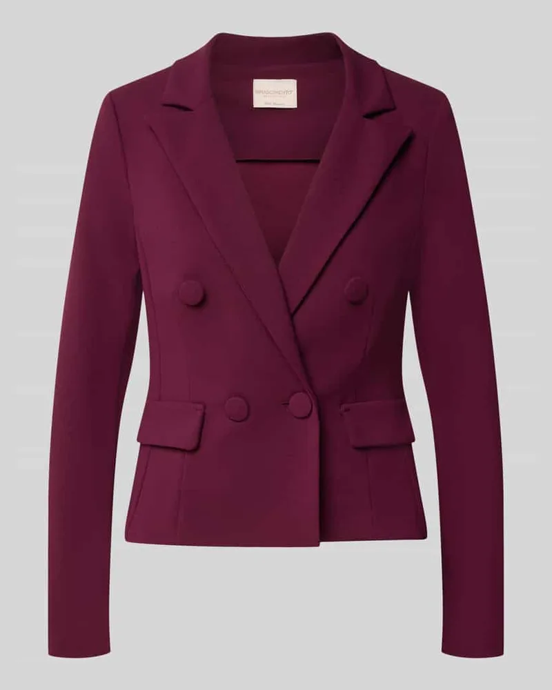 Rinascimento Slim Fit Blazer mit Reverskragen Bordeaux