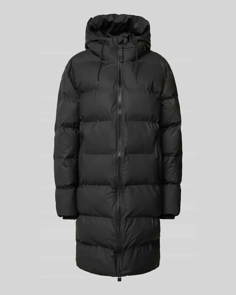 RAINS Steppmantel mit Leistentaschen Modell 'Alta Black