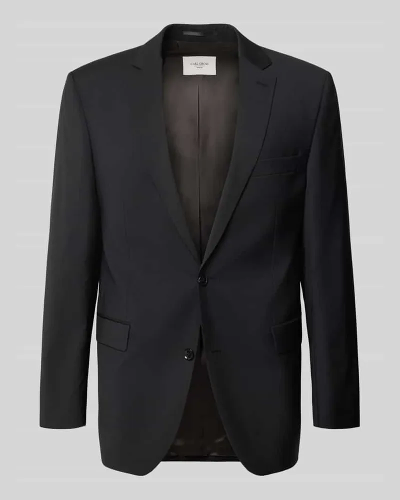 Carl Gross Slim Fit 2-Knopf-Sakko mit Pattentaschen Modell 'Tobias Black