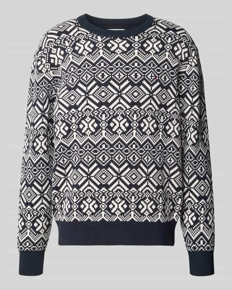 Tommy Hilfiger Pullover mit Logo-Detail Marine