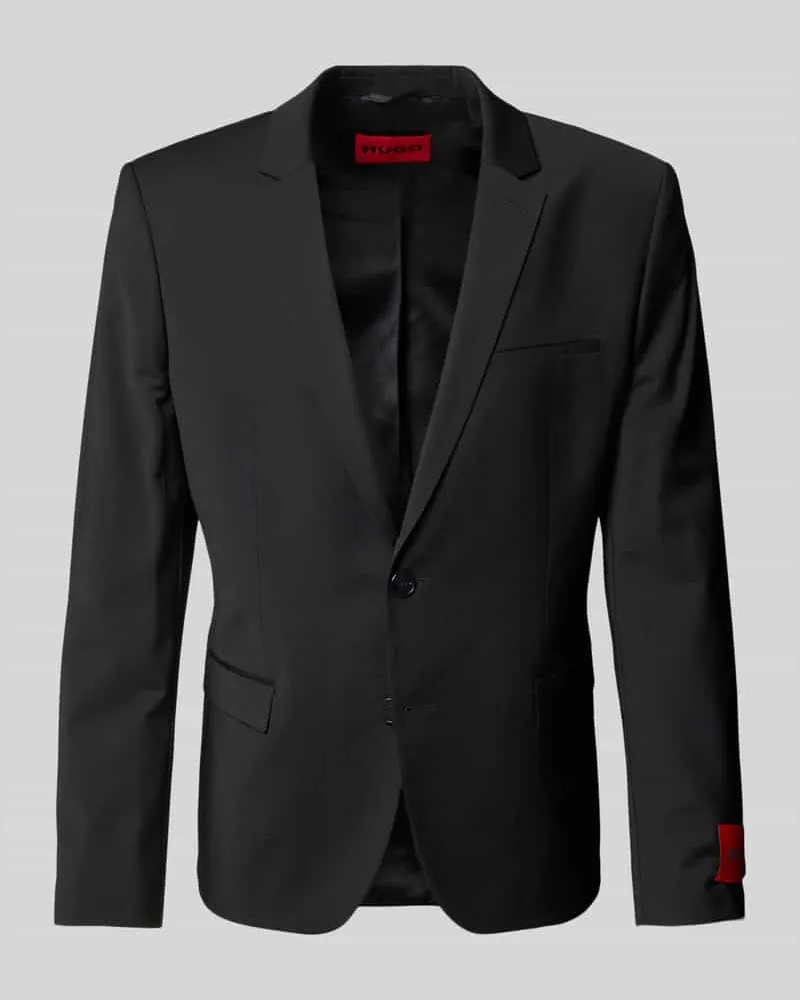 HUGO BOSS Super Slim Fit Anzugsakko aus Schurwoll-Mix Modell 'ARTIM204X Black