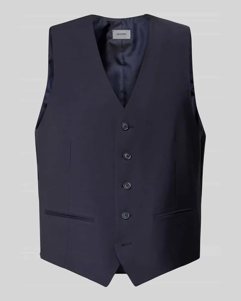Pierre Cardin Weste mit Knopfleiste Modell 'Hugo Dunkelblau