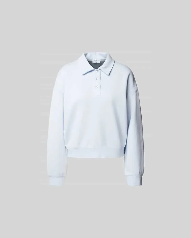 Filippa K Sweatshirt mit Polokragen Hellblau