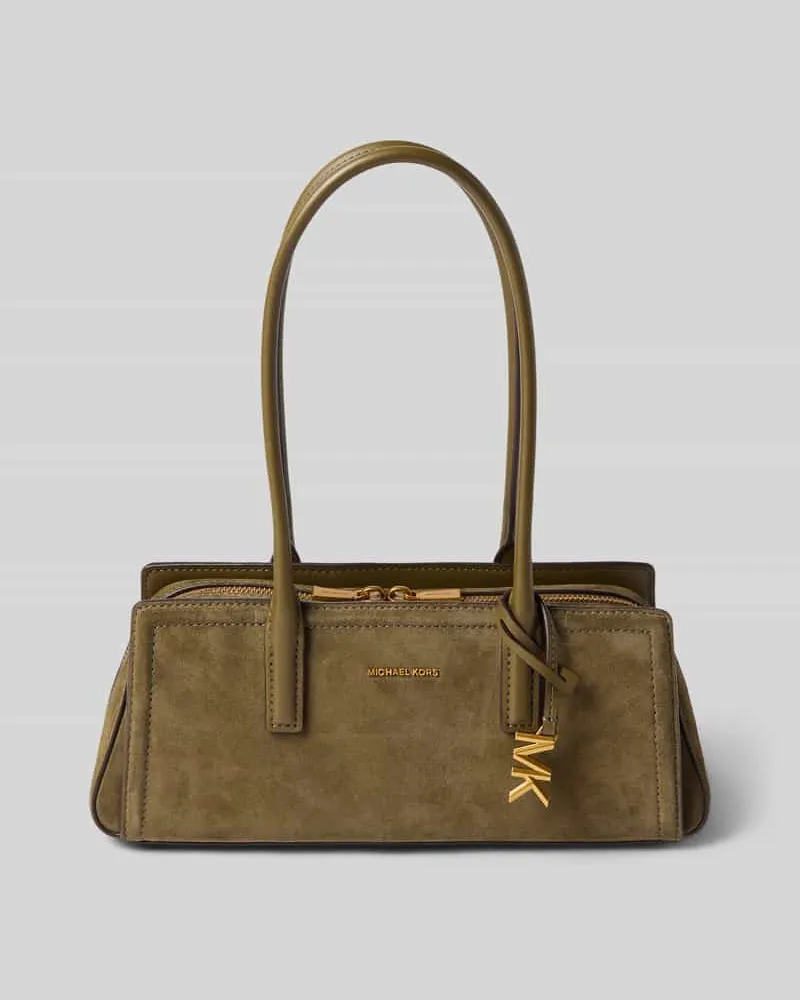 Michael Kors Handtasche aus echtem Leder mit Label-Applikation Modell 'LAILA Khaki