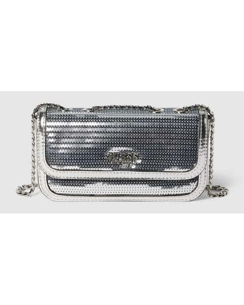 Guess Handtasche mit Allover-Paillettenbesatz Modell 'KASKA Silber