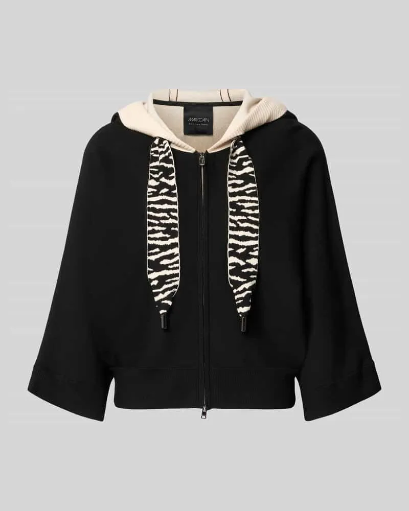 Marc Cain Strickjacke mit Reißverschluss Black
