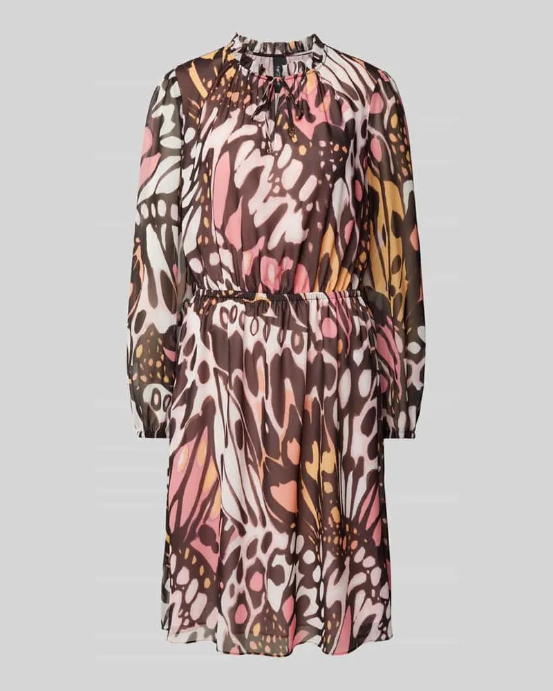 Marc Cain Knielanges Kleid mit Schlüsselloch-Ausschnitt Pink