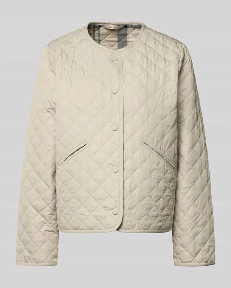 Barbour Regular Fit Steppjacke mit Label Stitching Modell 'CASHEL Beige
