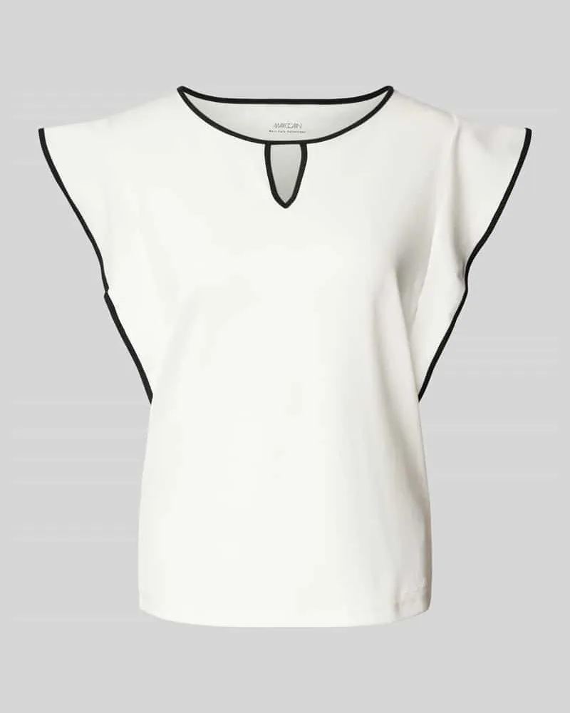 Marc Cain Blusenshirt mit Volants Offwhite